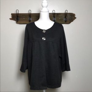 Avenue Jacket Two Button Gray Baby Doll Style